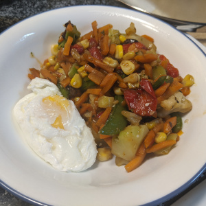 Veggies and Soft Egg
