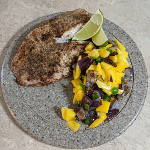 White fish with Mango