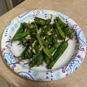 Garlic Charred Shishito Peppers